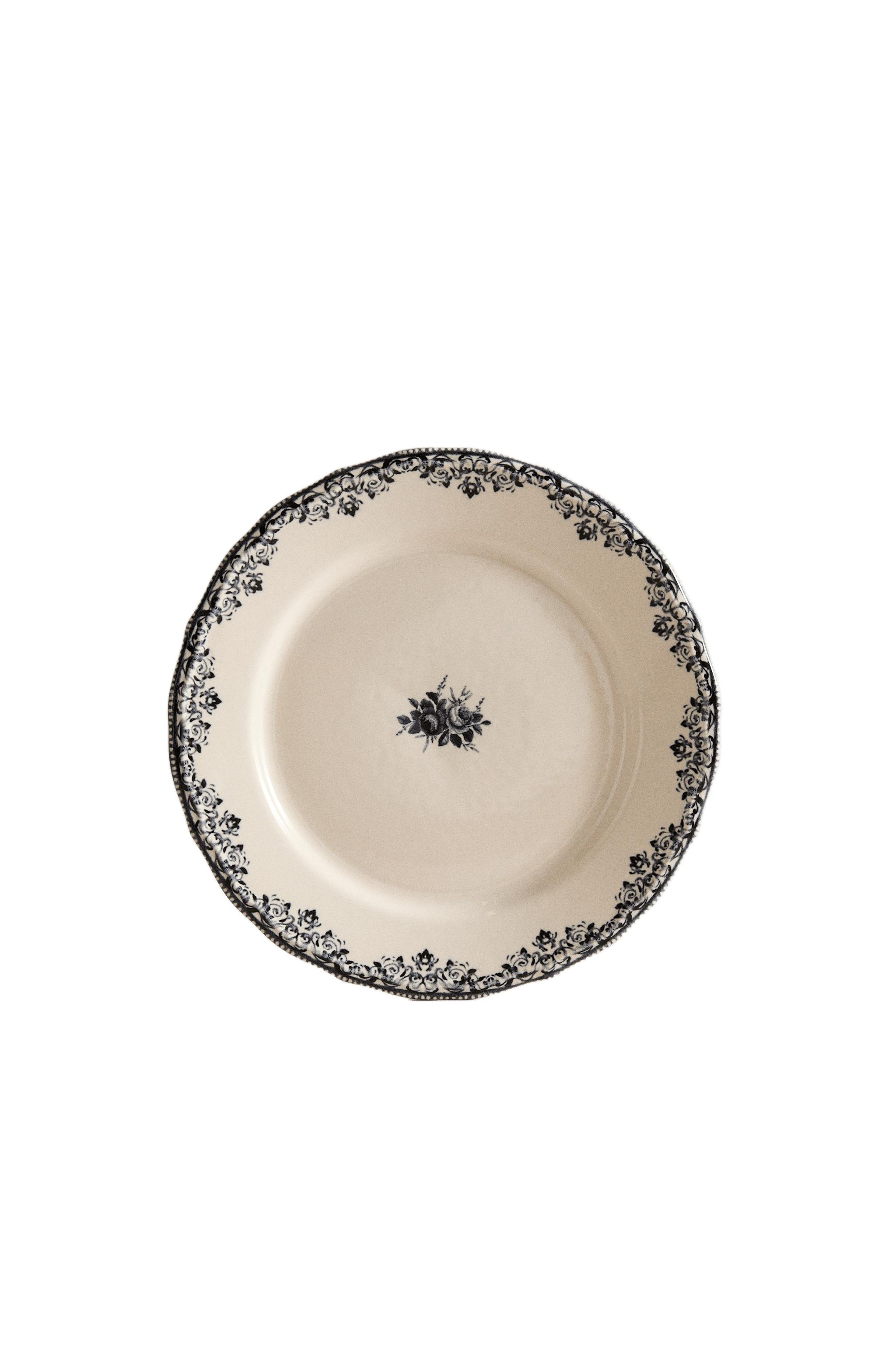 POSITIONED DRAWING DESSERT PLATE